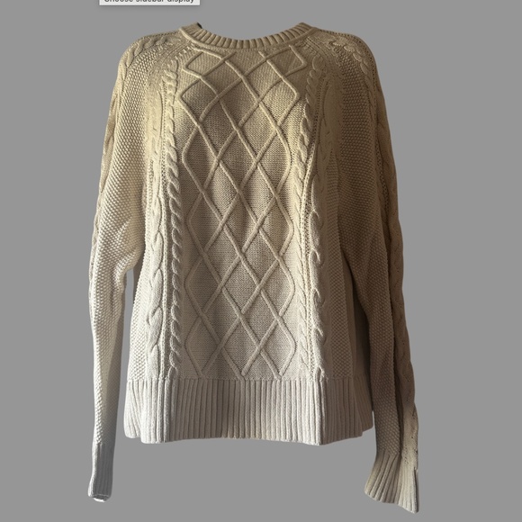 Gap Split Hem Cable Knit Sweater - Picture 1 of 5